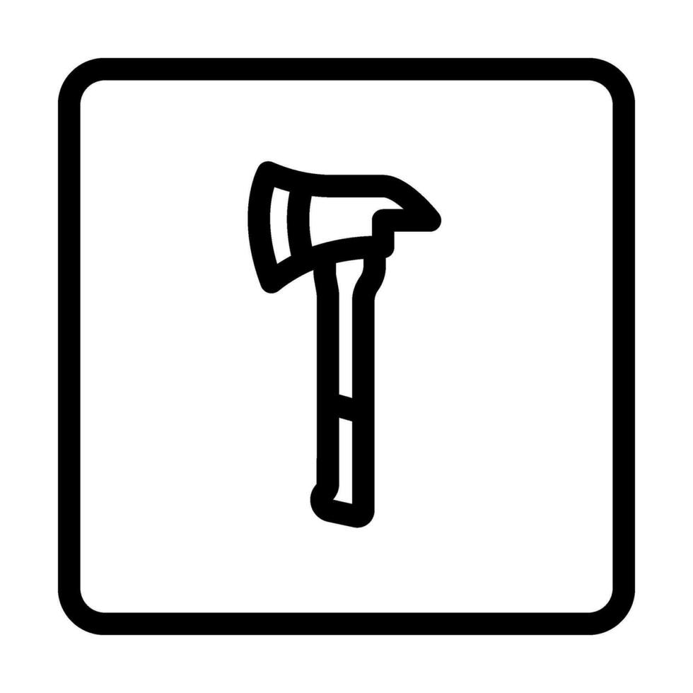 axe emergency safety line icon vector illustration