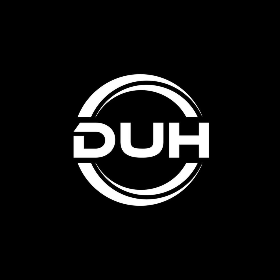 DUH Logo Design, Inspiration for a Unique Identity. Modern Elegance and Creative Design. Watermark Your Success with the Striking this Logo. vector