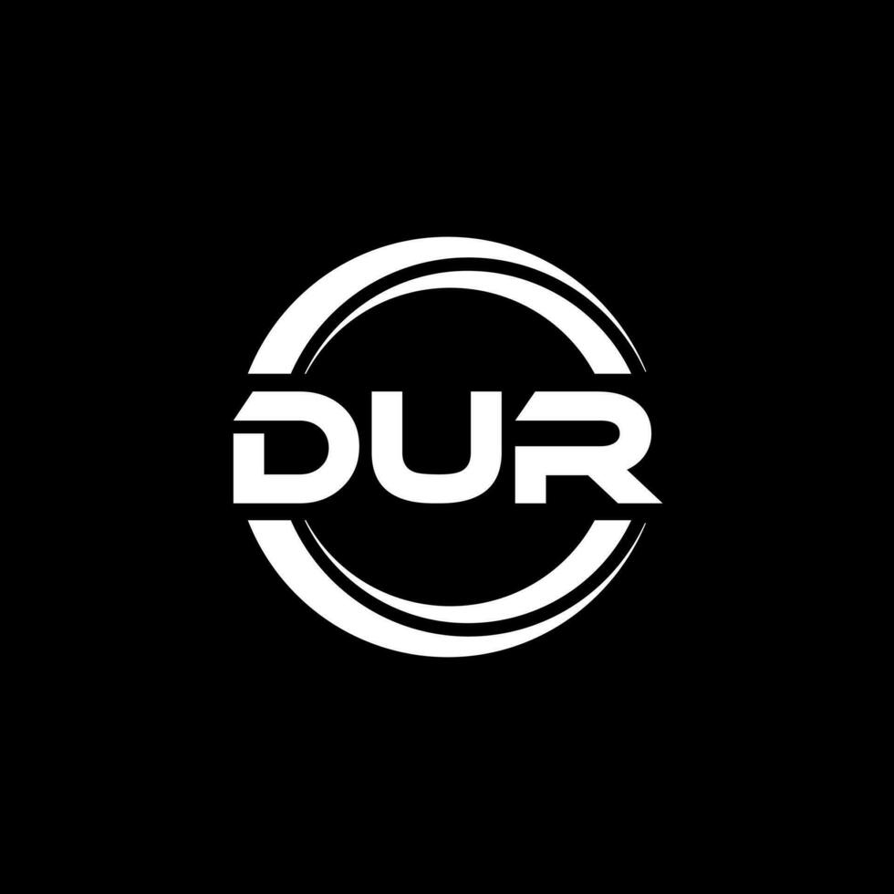DUR Logo Design, Inspiration for a Unique Identity. Modern Elegance and Creative Design. Watermark Your Success with the Striking this Logo. vector