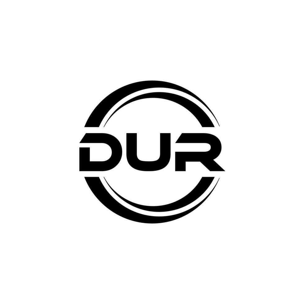 DUR Logo Design, Inspiration for a Unique Identity. Modern Elegance and Creative Design. Watermark Your Success with the Striking this Logo. vector