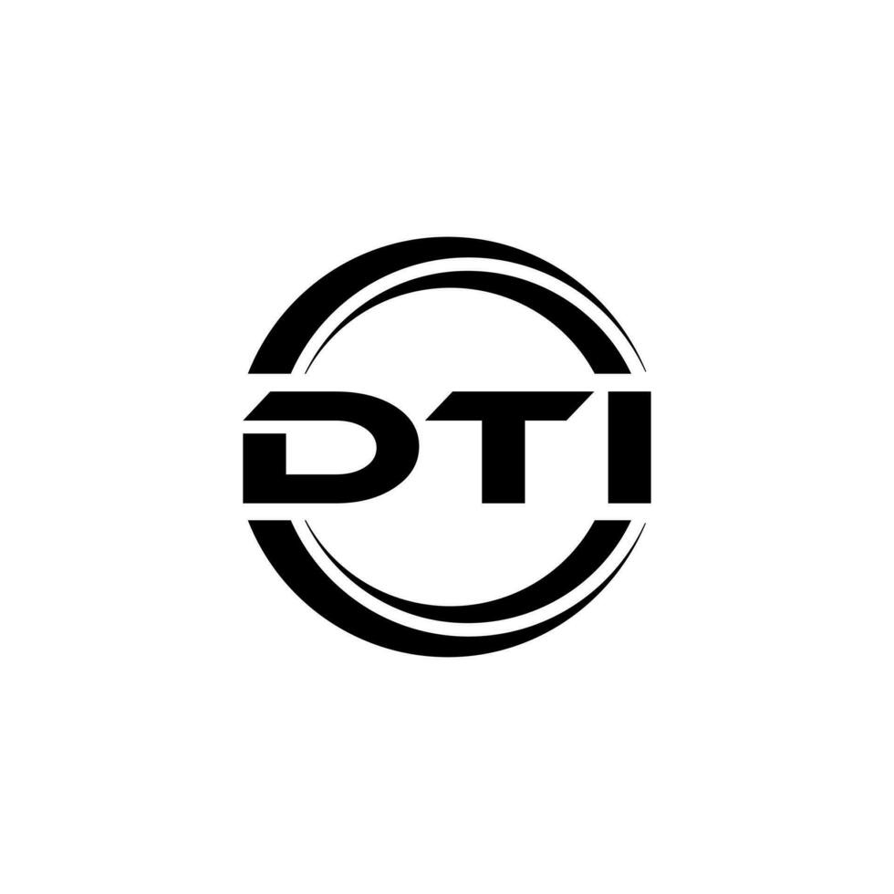 dti logo diseño, inspiración para un único identidad. moderno elegancia y creativo diseño. filigrana tu éxito con el sorprendentes esta logo. vector