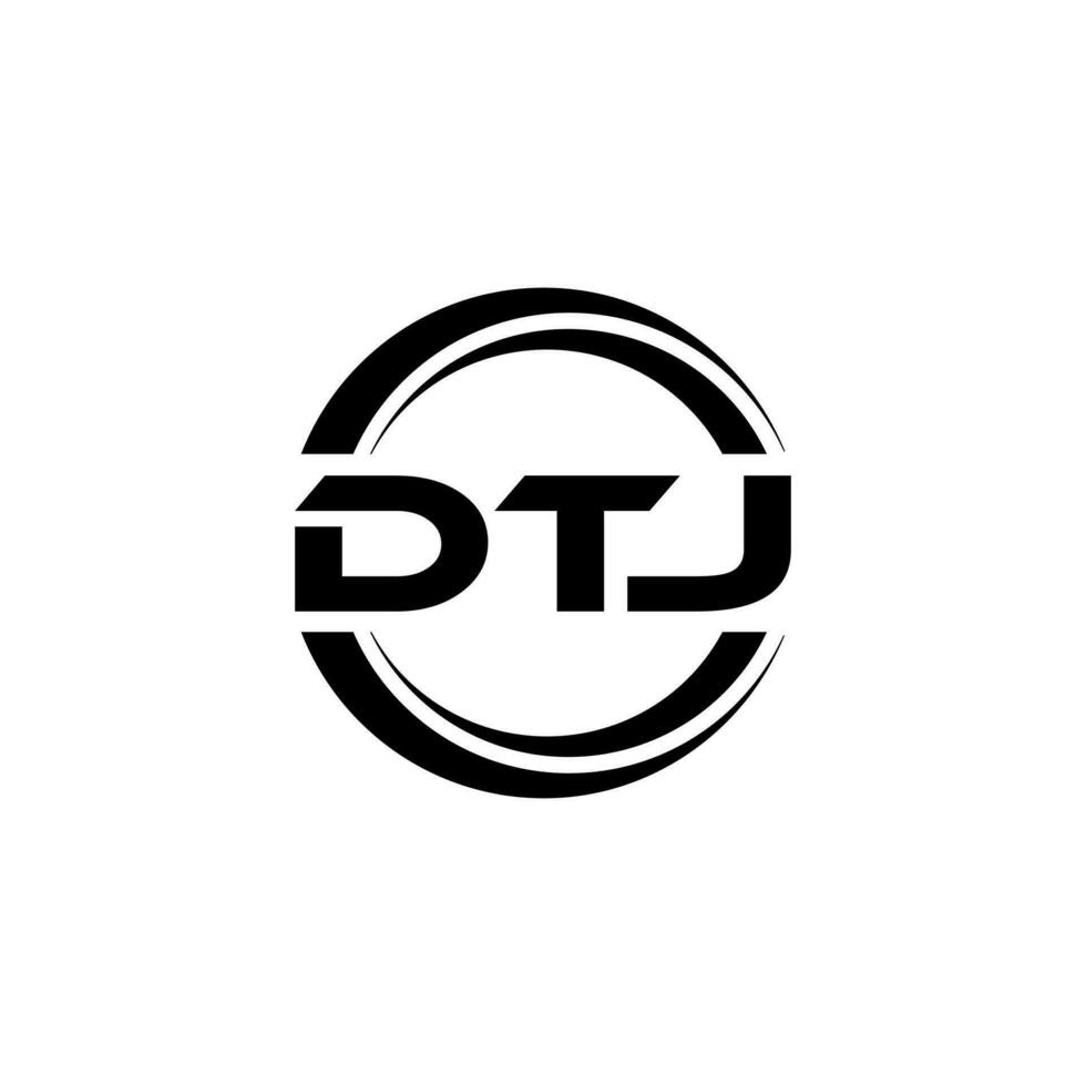 dtj logo diseño, inspiración para un único identidad. moderno elegancia y creativo diseño. filigrana tu éxito con el sorprendentes esta logo. vector