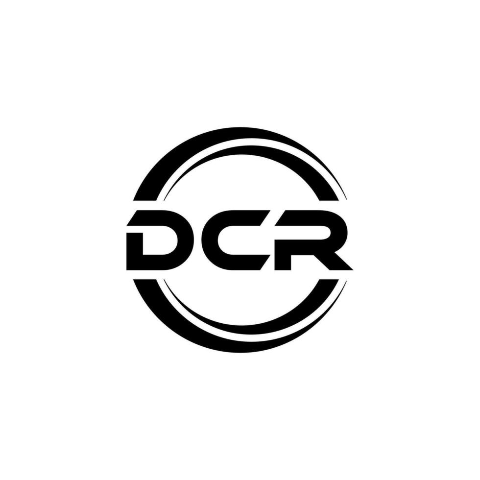 dcr logo diseño, inspiración para un único identidad. moderno elegancia y creativo diseño. filigrana tu éxito con el sorprendentes esta logo. vector