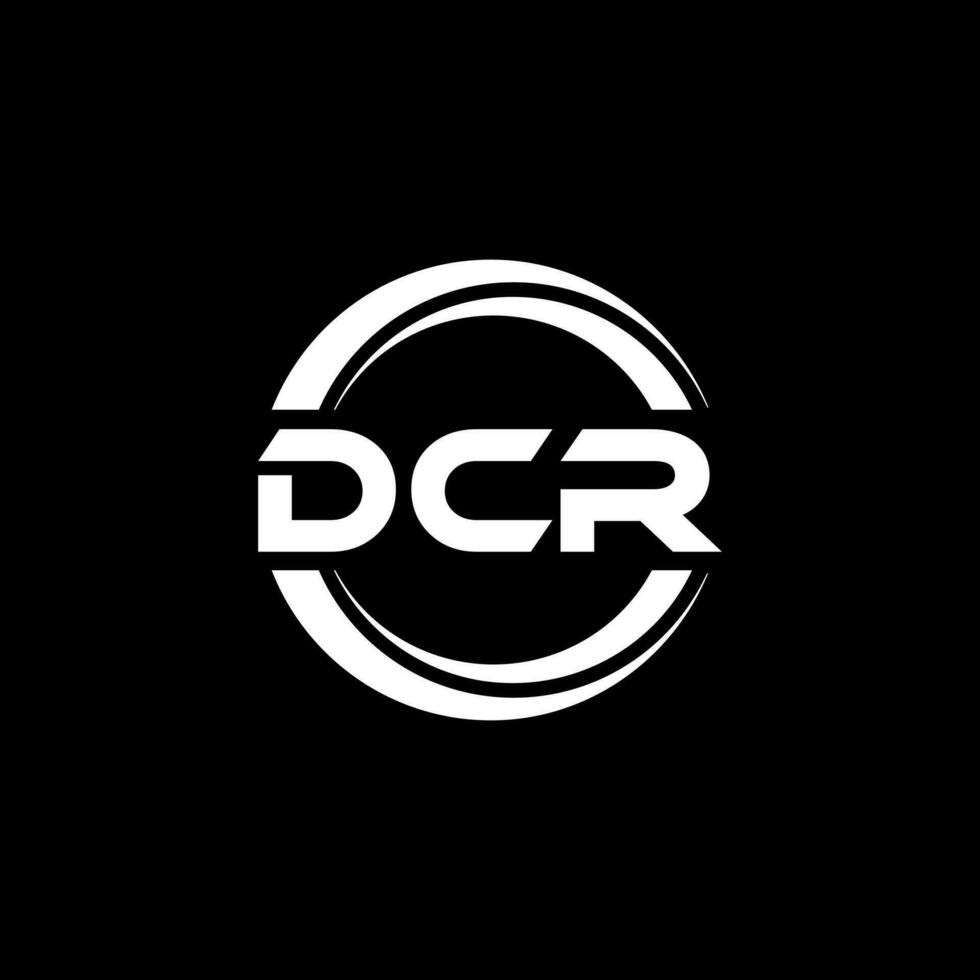 DCR Logo Design, Inspiration for a Unique Identity. Modern Elegance and Creative Design. Watermark Your Success with the Striking this Logo. vector