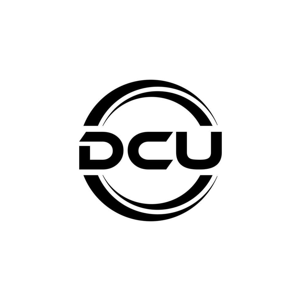 DCU Logo Design, Inspiration for a Unique Identity. Modern Elegance and Creative Design. Watermark Your Success with the Striking this Logo. vector