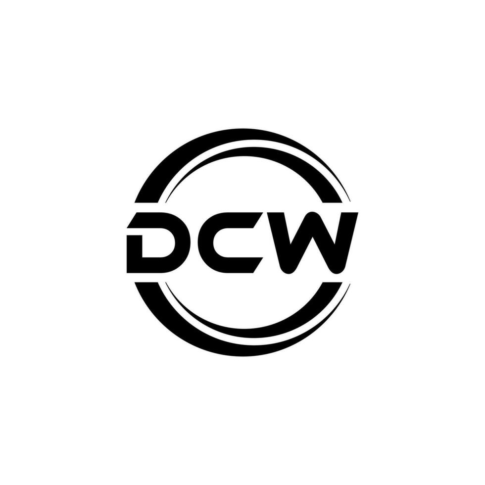 DCW Logo Design, Inspiration for a Unique Identity. Modern Elegance and Creative Design. Watermark Your Success with the Striking this Logo. vector