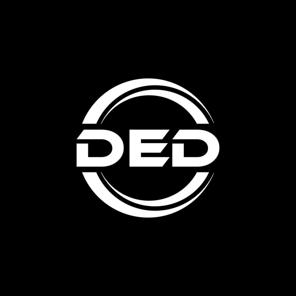 DED Logo Design, Inspiration for a Unique Identity. Modern Elegance and Creative Design. Watermark Your Success with the Striking this Logo. vector