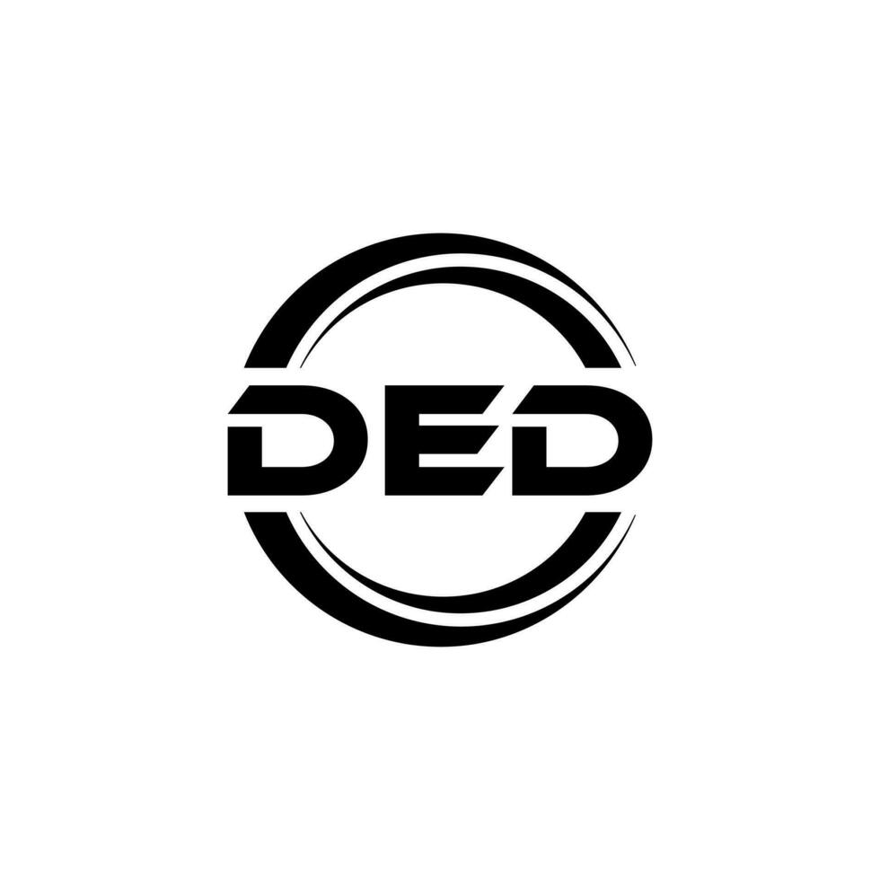 DED Logo Design, Inspiration for a Unique Identity. Modern Elegance and Creative Design. Watermark Your Success with the Striking this Logo. vector