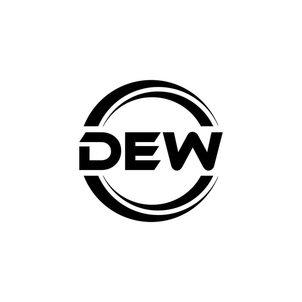 DEW Logo Design, Inspiration for a Unique Identity. Modern Elegance and Creative Design. Watermark Your Success with the Striking this Logo. vector