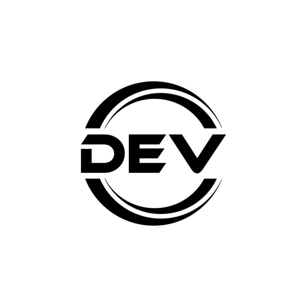 DEV Logo Design, Inspiration for a Unique Identity. Modern Elegance and Creative Design. Watermark Your Success with the Striking this Logo. vector