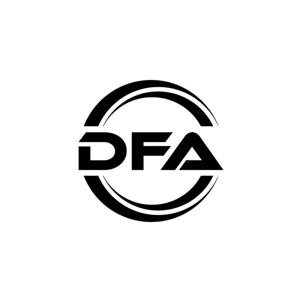 DFA logo diseño, inspiración para un único identidad. moderno elegancia y creativo diseño. filigrana tu éxito con el sorprendentes esta logo. vector