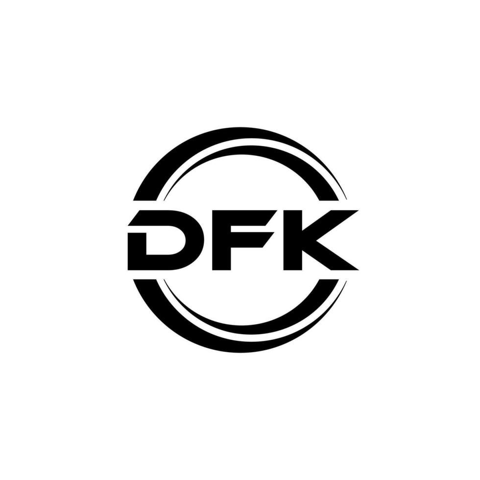 DFK Logo Design, Inspiration for a Unique Identity. Modern Elegance and Creative Design. Watermark Your Success with the Striking this Logo. vector