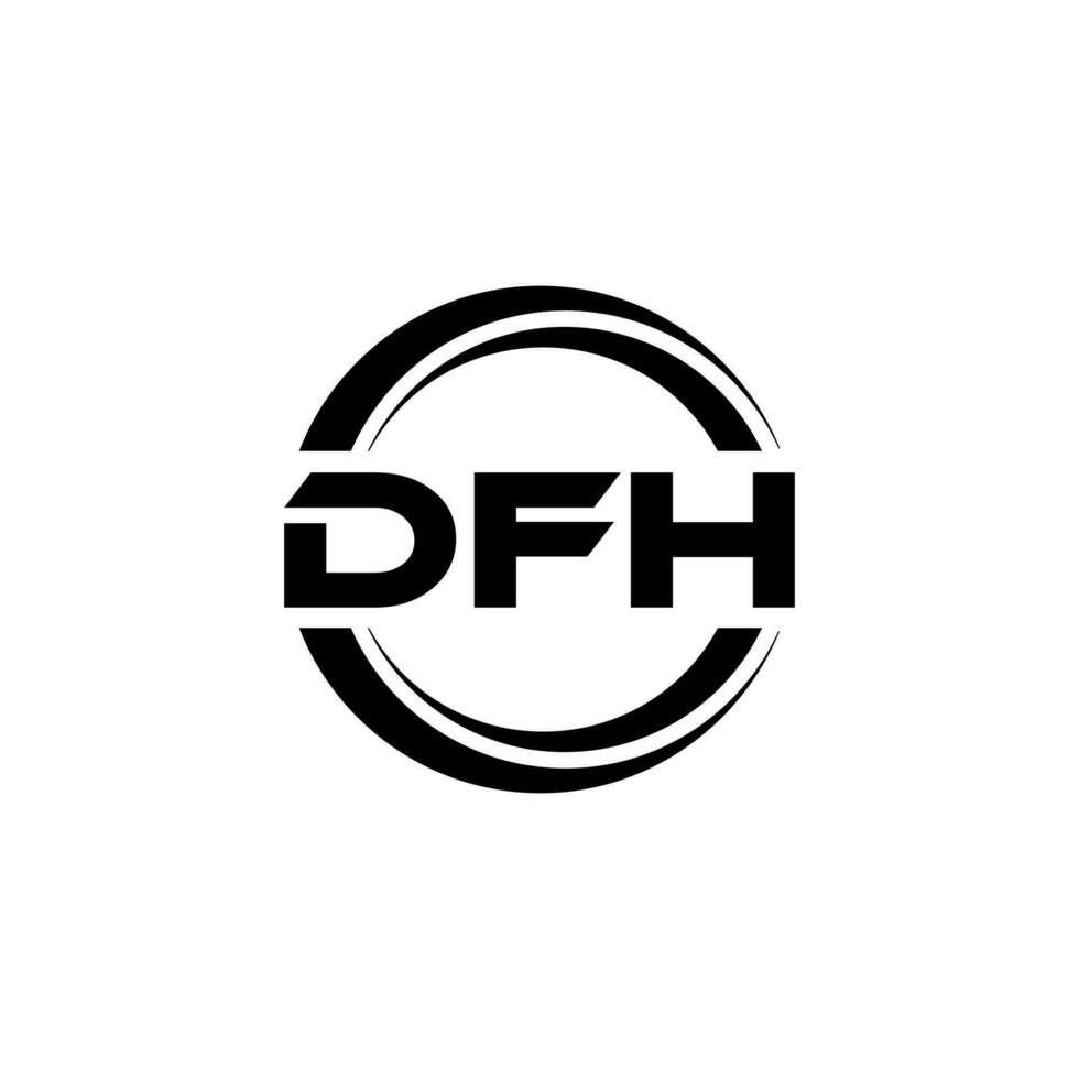 DFH Logo Design, Inspiration for a Unique Identity. Modern Elegance and Creative Design. Watermark Your Success with the Striking this Logo. vector