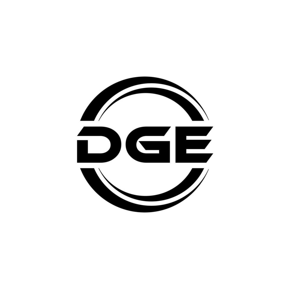 DGE Logo Design, Inspiration for a Unique Identity. Modern Elegance and Creative Design. Watermark Your Success with the Striking this Logo. vector