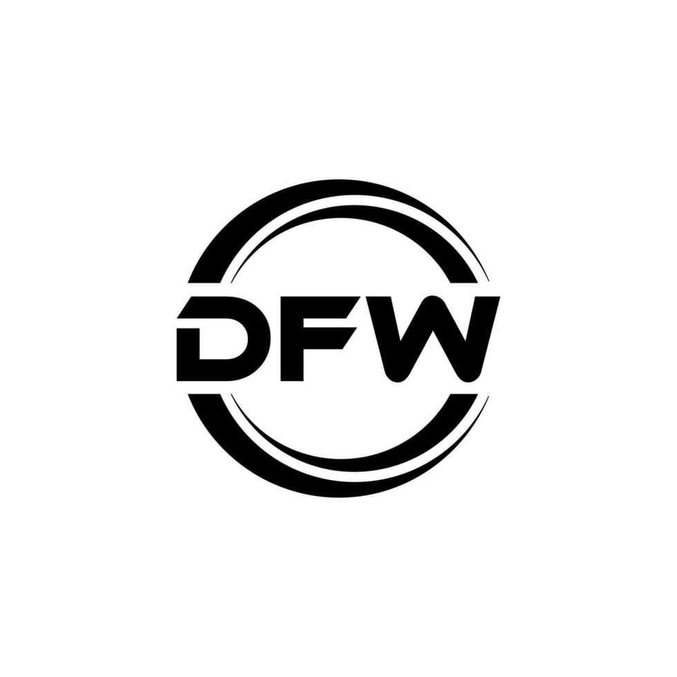 DFW Logo Design, Inspiration for a Unique Identity. Modern Elegance and Creative Design. Watermark Your Success with the Striking this Logo. vector