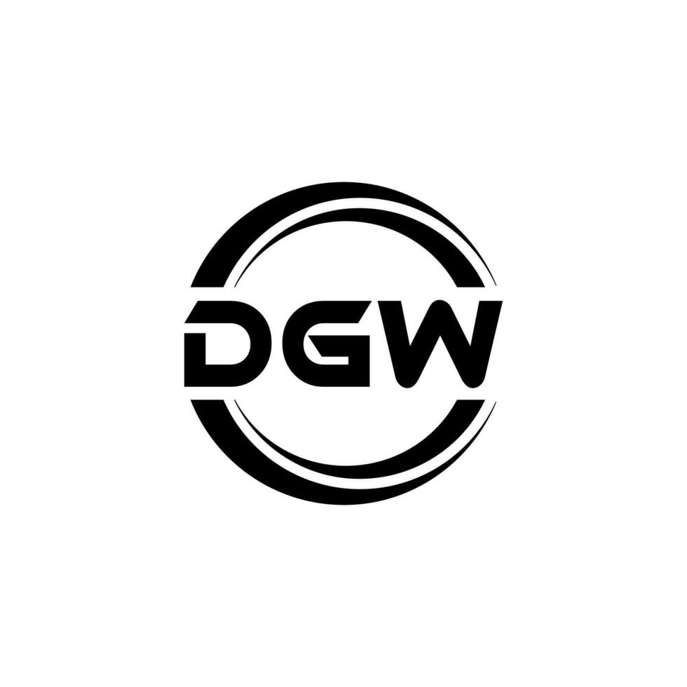 DGW Logo Design, Inspiration for a Unique Identity. Modern Elegance and Creative Design. Watermark Your Success with the Striking this Logo. vector