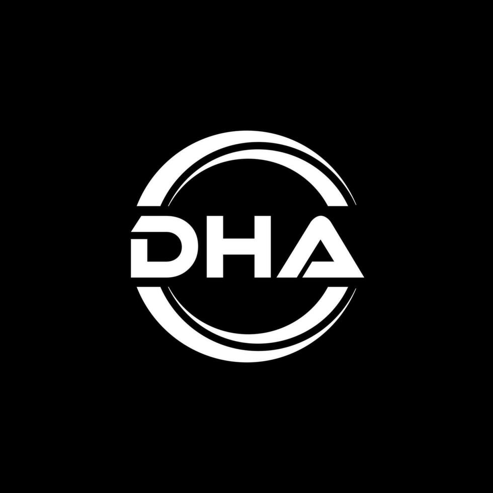 DHA Logo Design, Inspiration for a Unique Identity. Modern Elegance and Creative Design. Watermark Your Success with the Striking this Logo. vector
