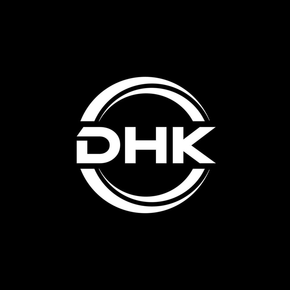 dhk logo diseño, inspiración para un único identidad. moderno elegancia y creativo diseño. filigrana tu éxito con el sorprendentes esta logo. vector
