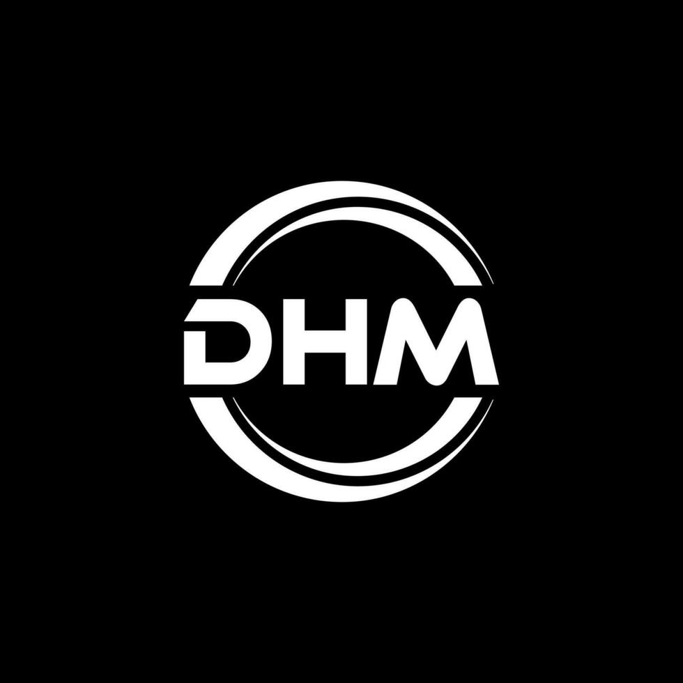 DHM Logo Design, Inspiration for a Unique Identity. Modern Elegance and Creative Design. Watermark Your Success with the Striking this Logo. vector