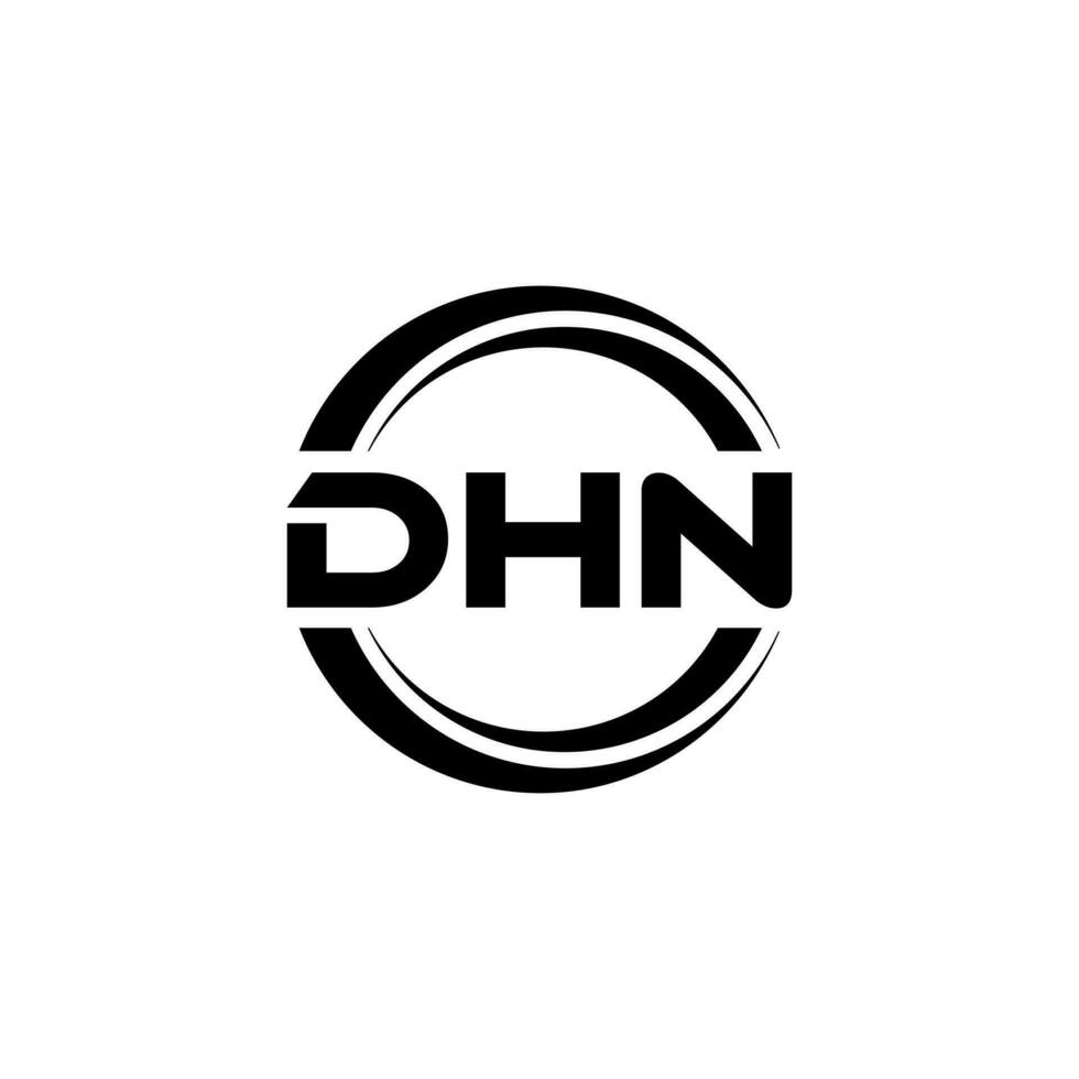 dhn logo diseño, inspiración para un único identidad. moderno elegancia y creativo diseño. filigrana tu éxito con el sorprendentes esta logo. vector