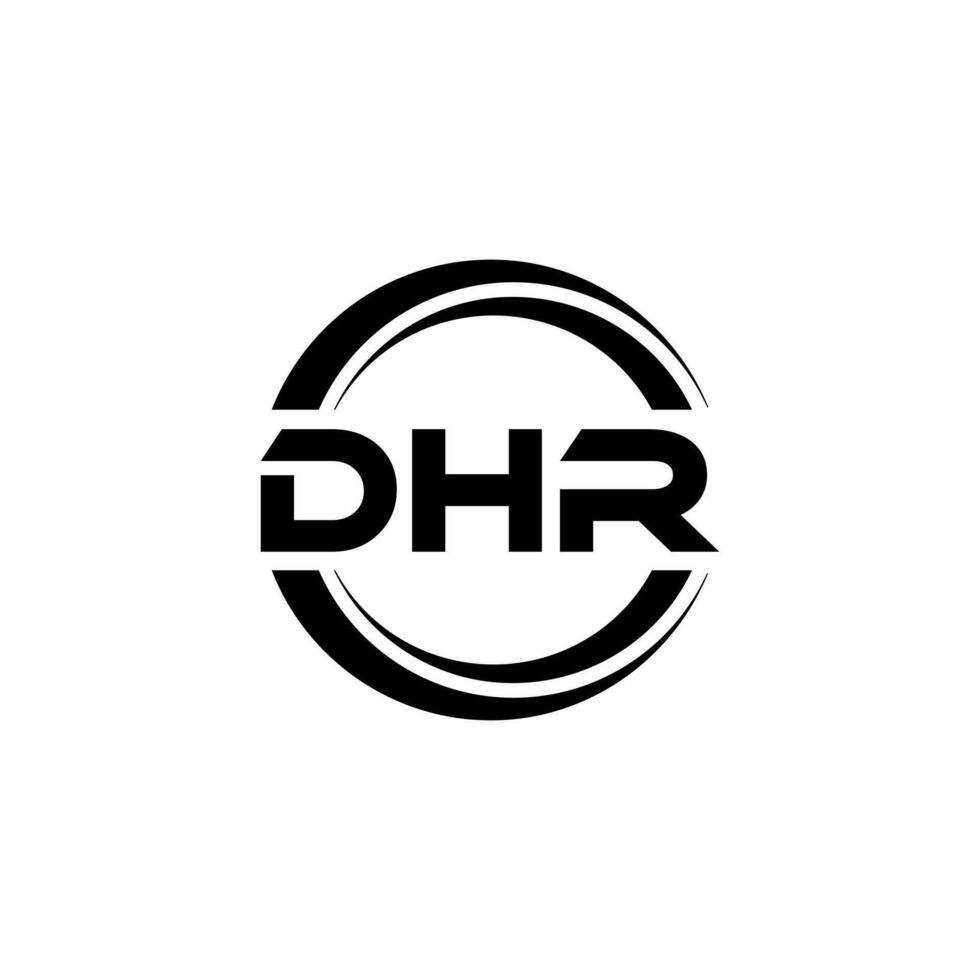 DHR Logo Design, Inspiration for a Unique Identity. Modern Elegance and Creative Design. Watermark Your Success with the Striking this Logo. vector