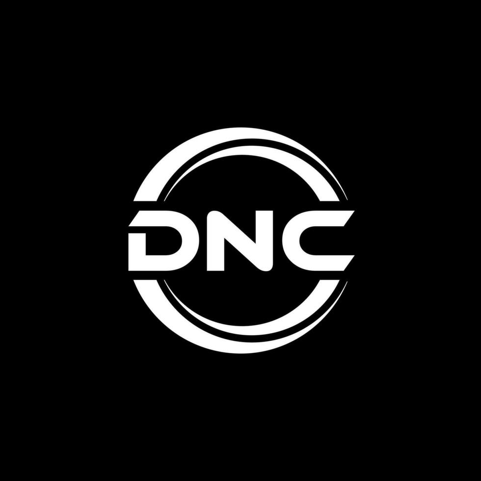 dnc logo diseño, inspiración para un único identidad. moderno elegancia y creativo diseño. filigrana tu éxito con el sorprendentes esta logo. vector