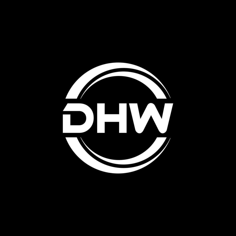 DHW Logo Design, Inspiration for a Unique Identity. Modern Elegance and Creative Design. Watermark Your Success with the Striking this Logo. vector