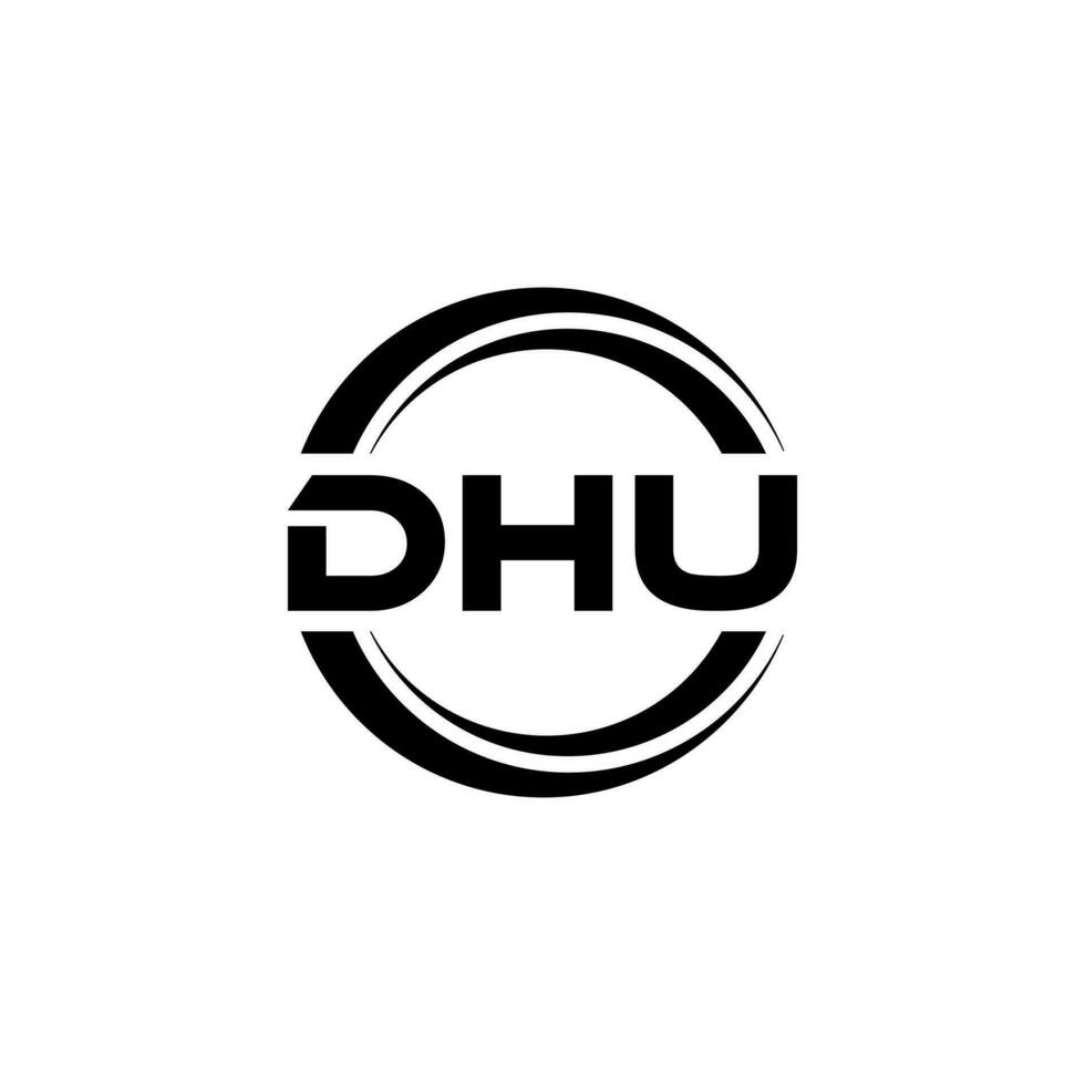 dhu logo diseño, inspiración para un único identidad. moderno elegancia y creativo diseño. filigrana tu éxito con el sorprendentes esta logo. vector