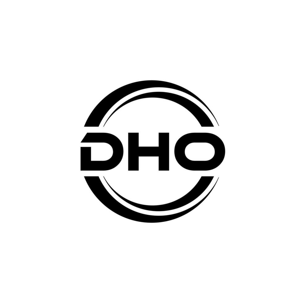 dho logo diseño, inspiración para un único identidad. moderno elegancia y creativo diseño. filigrana tu éxito con el sorprendentes esta logo. vector