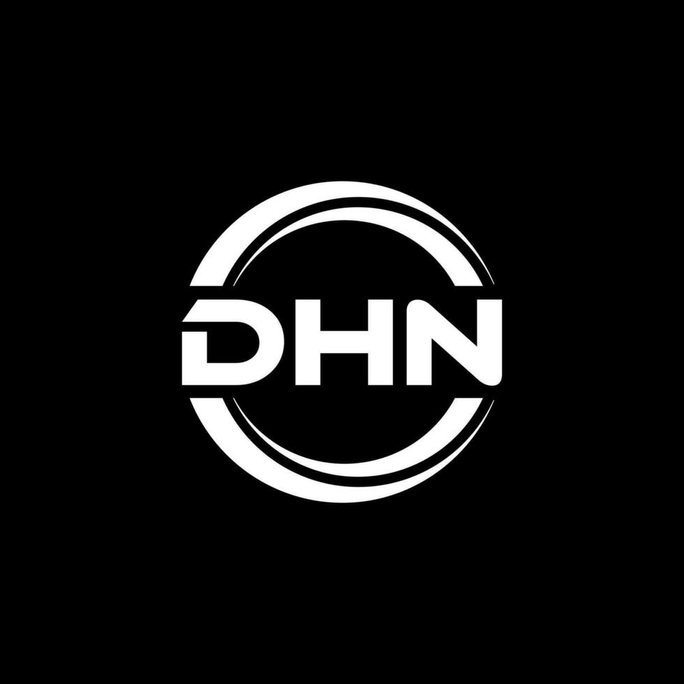 dhn logo diseño, inspiración para un único identidad. moderno elegancia y creativo diseño. filigrana tu éxito con el sorprendentes esta logo. vector