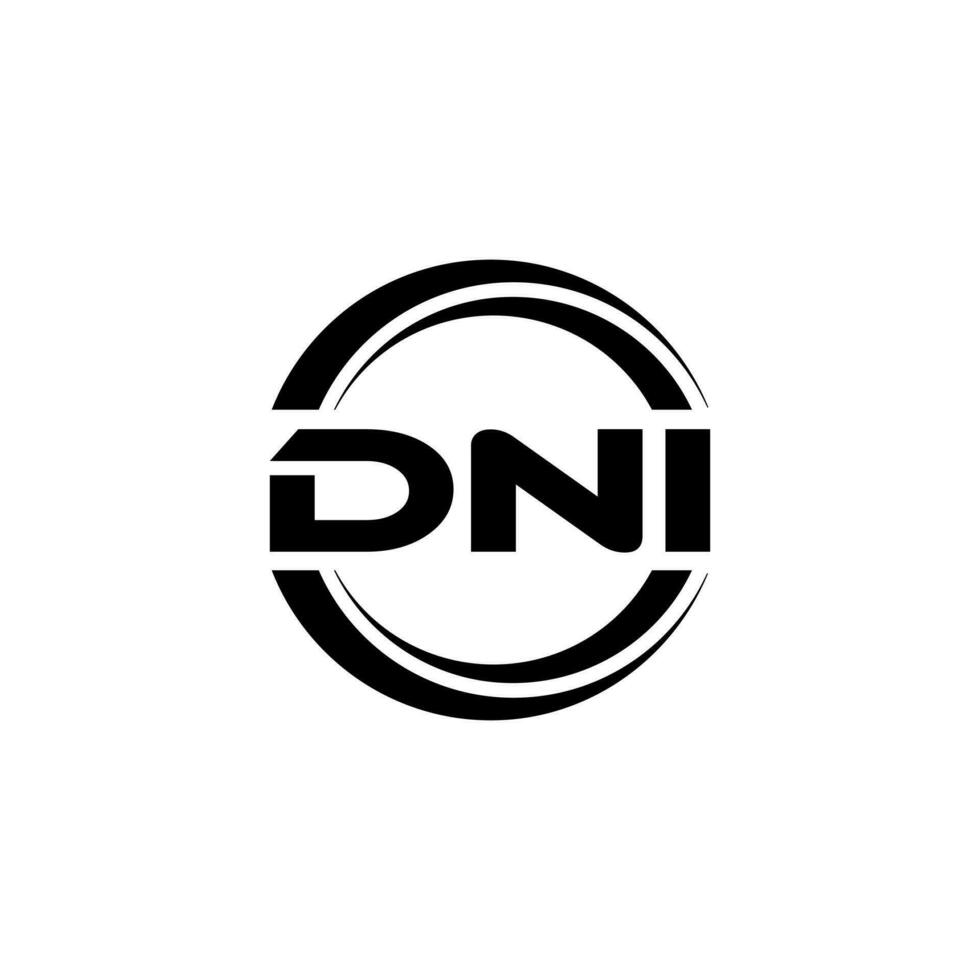 DNI Logo Design, Inspiration for a Unique Identity. Modern Elegance and Creative Design. Watermark Your Success with the Striking this Logo. vector
