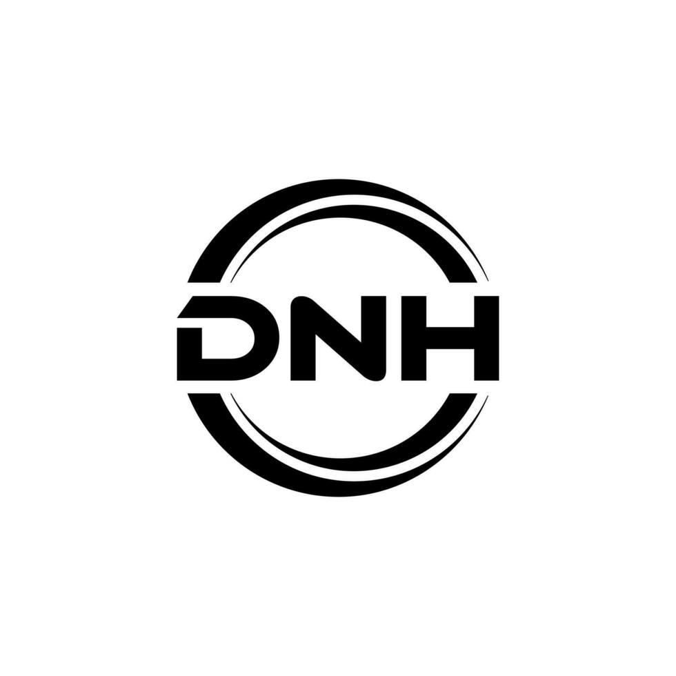 dnh logo diseño, inspiración para un único identidad. moderno elegancia y creativo diseño. filigrana tu éxito con el sorprendentes esta logo. vector