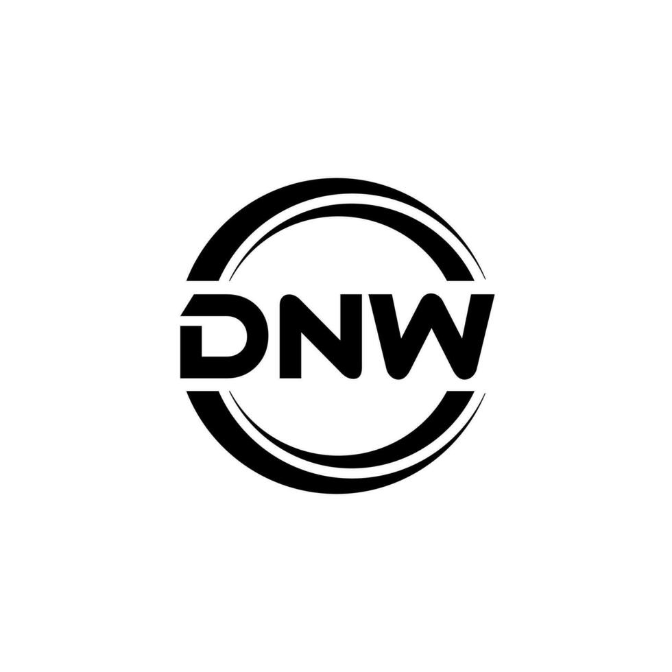 dnw logo diseño, inspiración para un único identidad. moderno elegancia y creativo diseño. filigrana tu éxito con el sorprendentes esta logo. vector