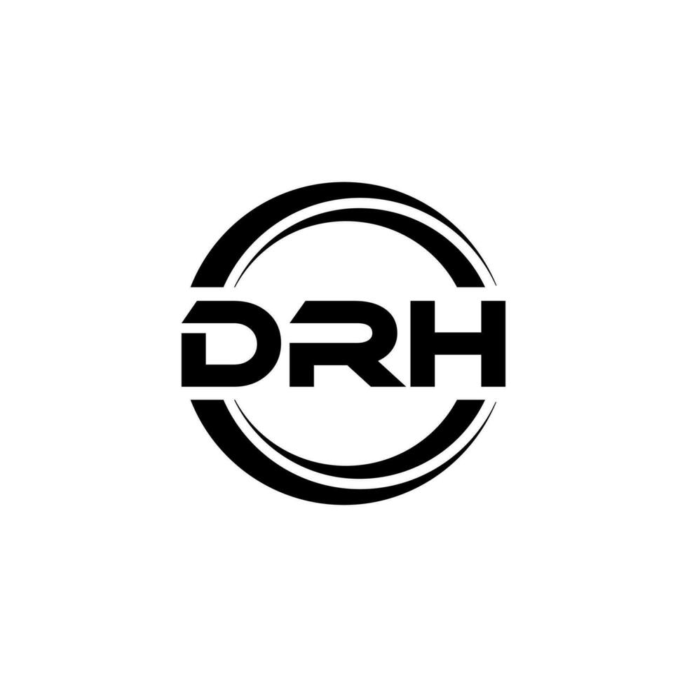 DRH Logo Design, Inspiration for a Unique Identity. Modern Elegance and Creative Design. Watermark Your Success with the Striking this Logo. vector