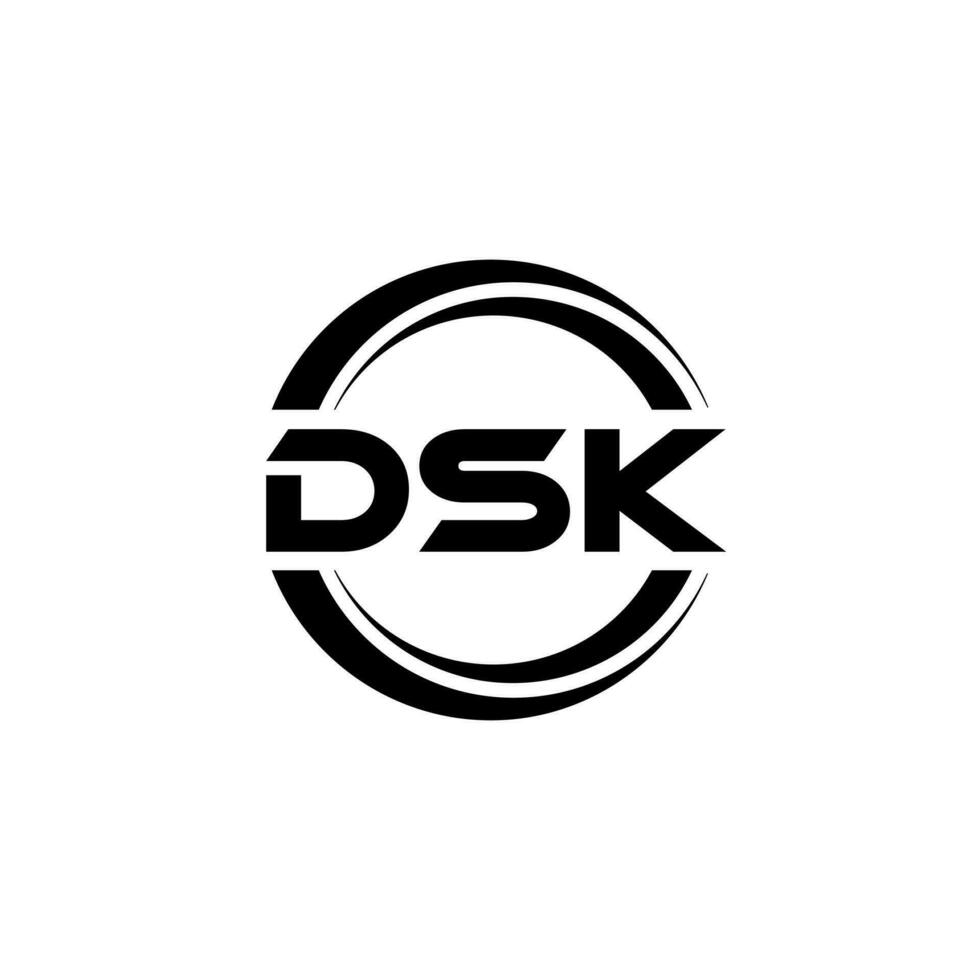 DSK Logo Design, Inspiration for a Unique Identity. Modern Elegance and Creative Design. Watermark Your Success with the Striking this Logo. vector