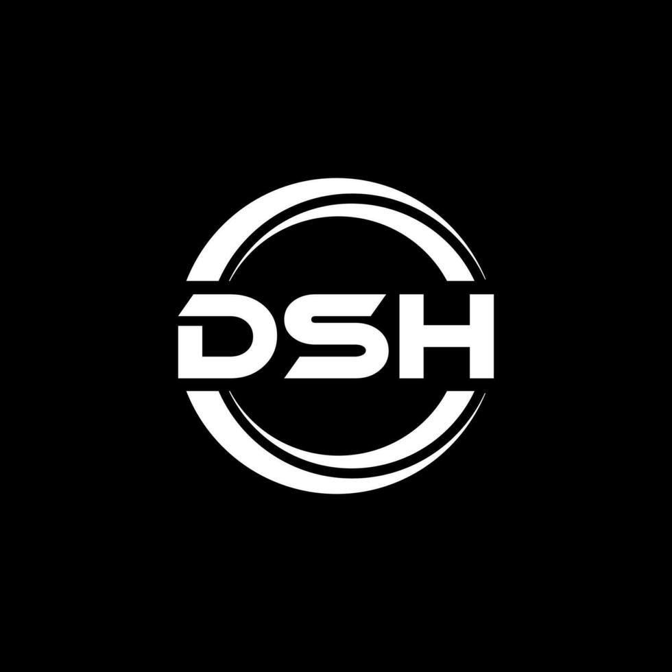 DSH Logo Design, Inspiration for a Unique Identity. Modern Elegance and Creative Design. Watermark Your Success with the Striking this Logo. vector