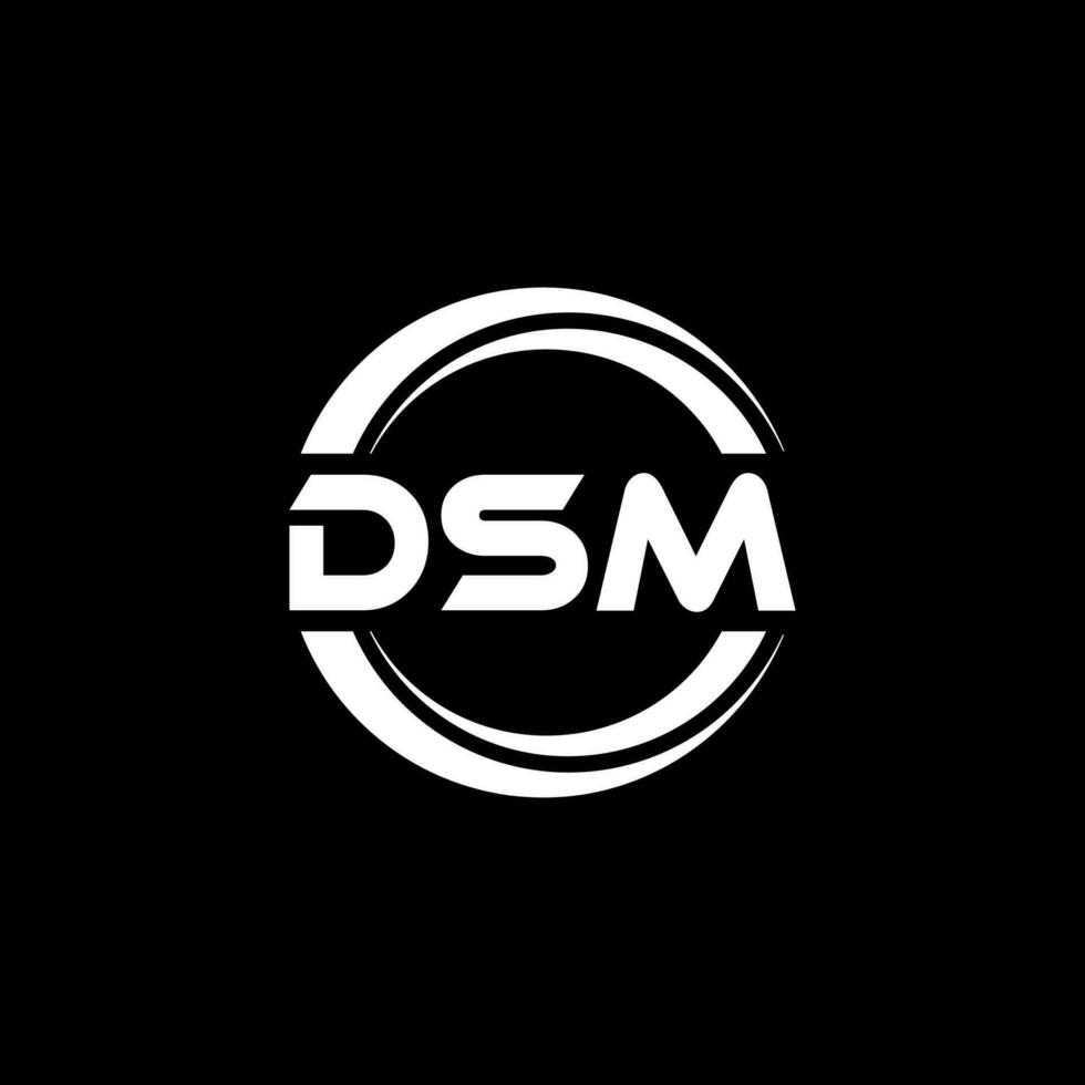 dsm logo diseño, inspiración para un único identidad. moderno elegancia y creativo diseño. filigrana tu éxito con el sorprendentes esta logo. vector