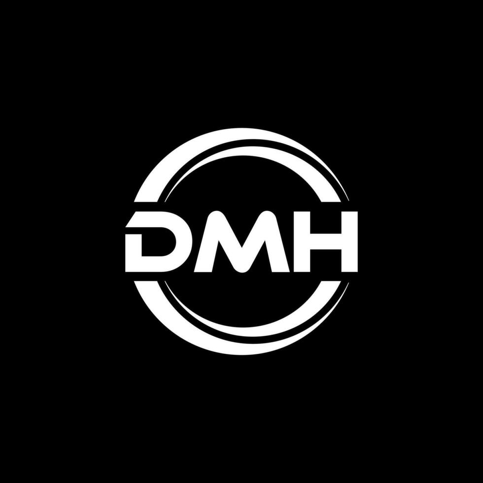 DMH Logo Design, Inspiration for a Unique Identity. Modern Elegance and Creative Design. Watermark Your Success with the Striking this Logo. vector