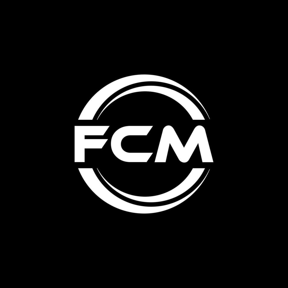 fcm logo diseño, inspiración para un único identidad. moderno elegancia y creativo diseño. filigrana tu éxito con el sorprendentes esta logo. vector