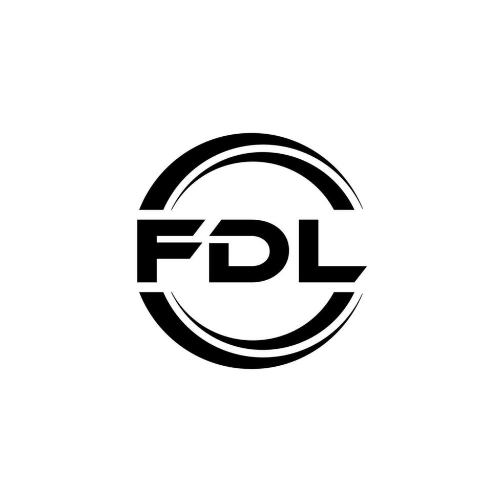 FDL Logo Design, Inspiration for a Unique Identity. Modern Elegance and Creative Design. Watermark Your Success with the Striking this Logo. vector