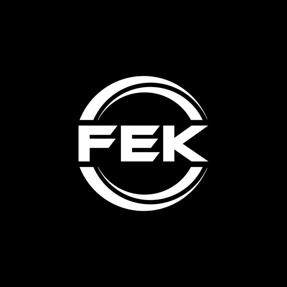 FEK Logo Design, Inspiration for a Unique Identity. Modern Elegance and Creative Design. Watermark Your Success with the Striking this Logo. vector