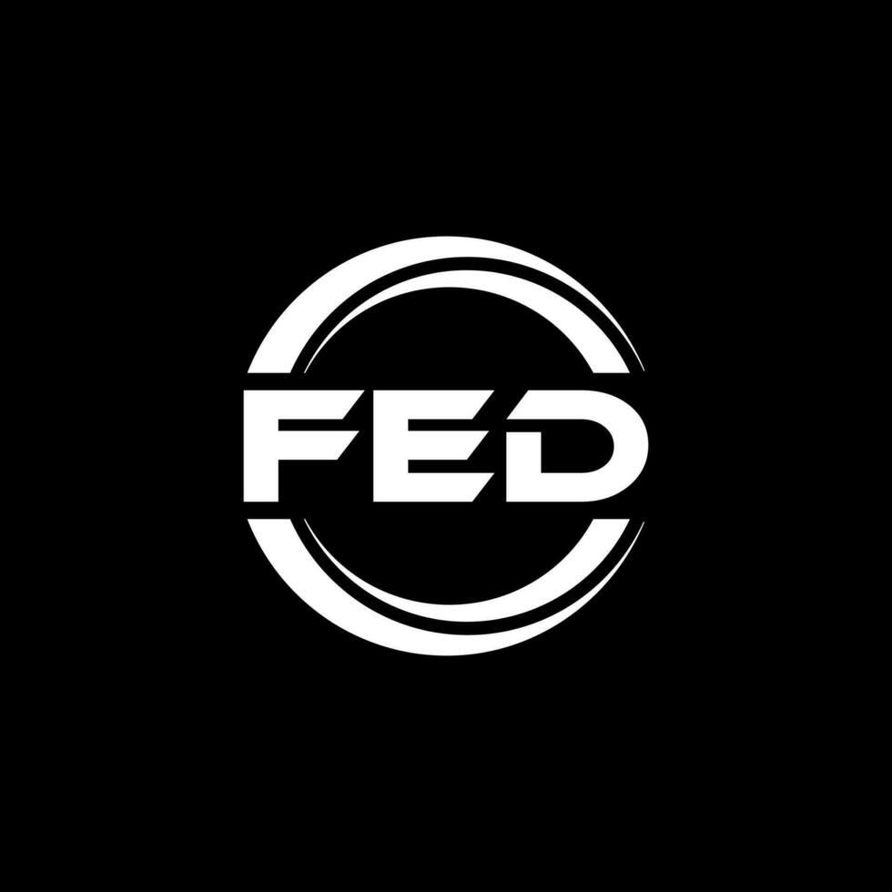 FED Logo Design, Inspiration for a Unique Identity. Modern Elegance and Creative Design. Watermark Your Success with the Striking this Logo. vector