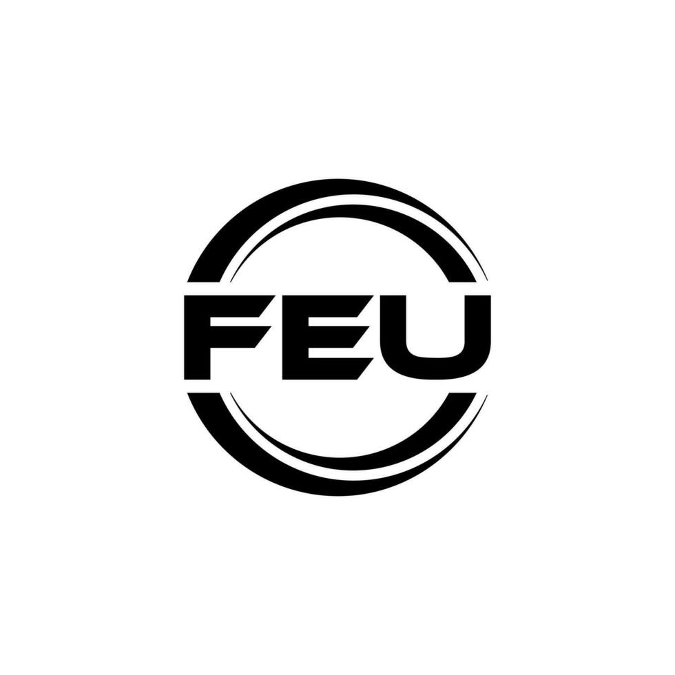 FEU Logo Design, Inspiration for a Unique Identity. Modern Elegance and Creative Design. Watermark Your Success with the Striking this Logo. vector