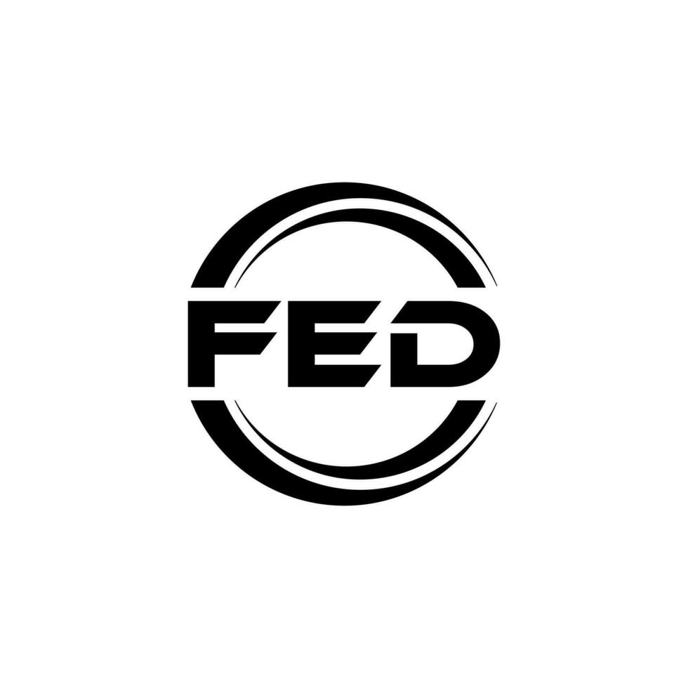FED Logo Design, Inspiration for a Unique Identity. Modern Elegance and Creative Design. Watermark Your Success with the Striking this Logo. vector
