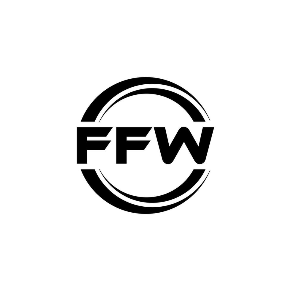ffw logo diseño, inspiración para un único identidad. moderno elegancia y creativo diseño. filigrana tu éxito con el sorprendentes esta logo. vector