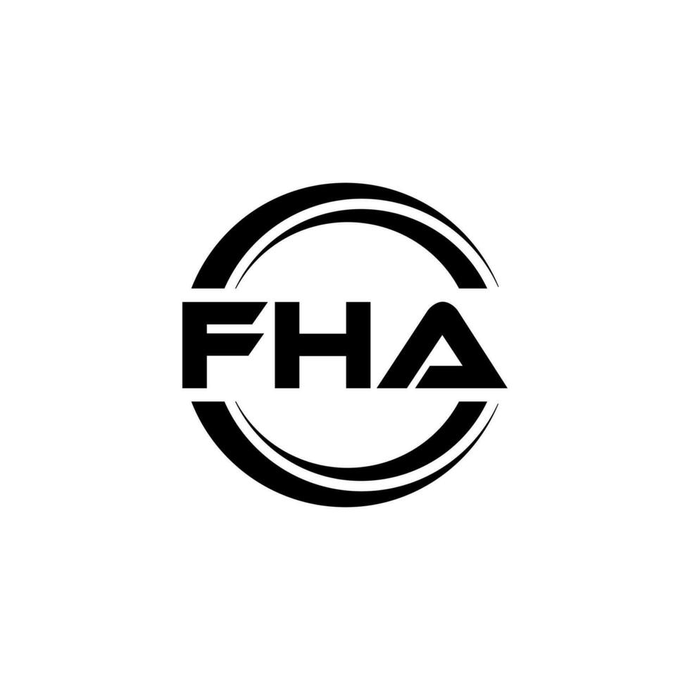 fha logo diseño, inspiración para un único identidad. moderno elegancia y creativo diseño. filigrana tu éxito con el sorprendentes esta logo. vector