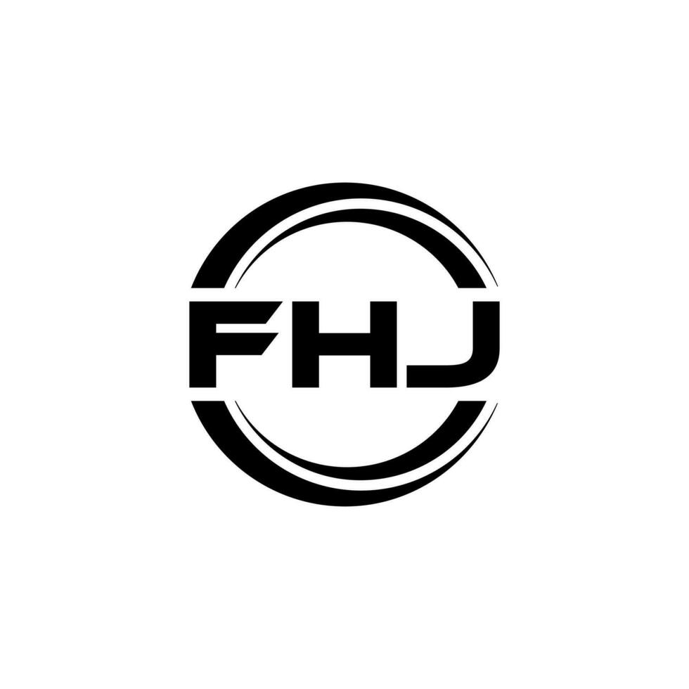 fhj logo diseño, inspiración para un único identidad. moderno elegancia y creativo diseño. filigrana tu éxito con el sorprendentes esta logo. vector