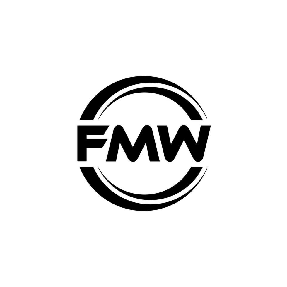 fmw logo diseño, inspiración para un único identidad. moderno elegancia y creativo diseño. filigrana tu éxito con el sorprendentes esta logo. vector