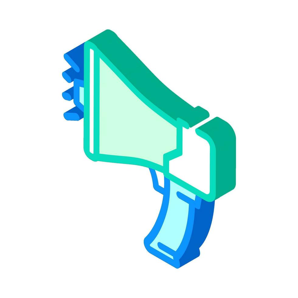 megaphone alert isometric icon vector illustration