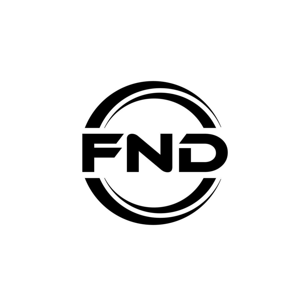 FND Logo Design, Inspiration for a Unique Identity. Modern Elegance and Creative Design. Watermark Your Success with the Striking this Logo. vector